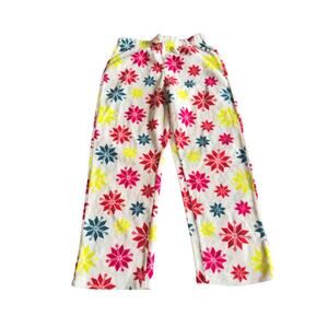 DIP Girls Floral Fleece Pajama Bottoms - Cozy & Stylish Size Medium (8/10)